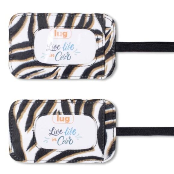 LUG Baggage Claim Luggage Tag 2pc Set - Zebra Sand - Picture 2 of 5